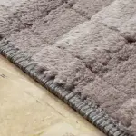 Square Velvet Rug - Gray