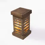 Decorative Wooden Lamp with Warm Light – A Natural Artistic Touch for Any Space