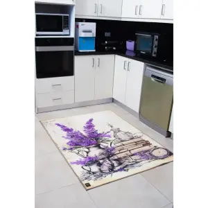 Lavender Digital Kitchen Mat 3D Print