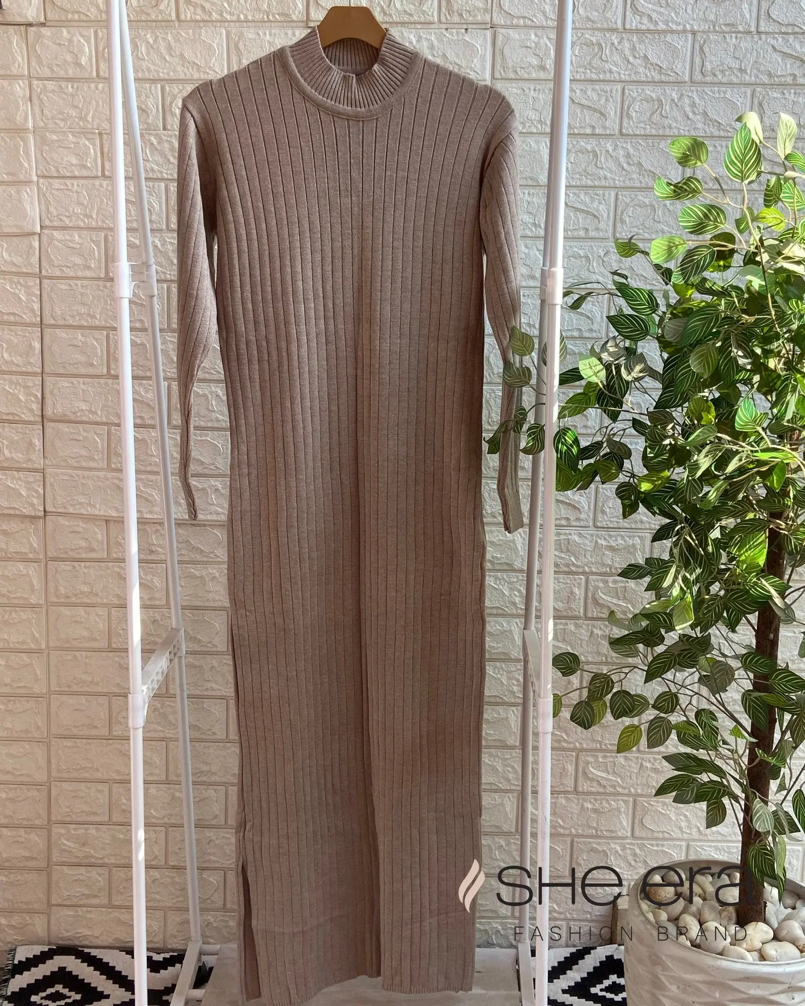 Rib Dress (Caffee)