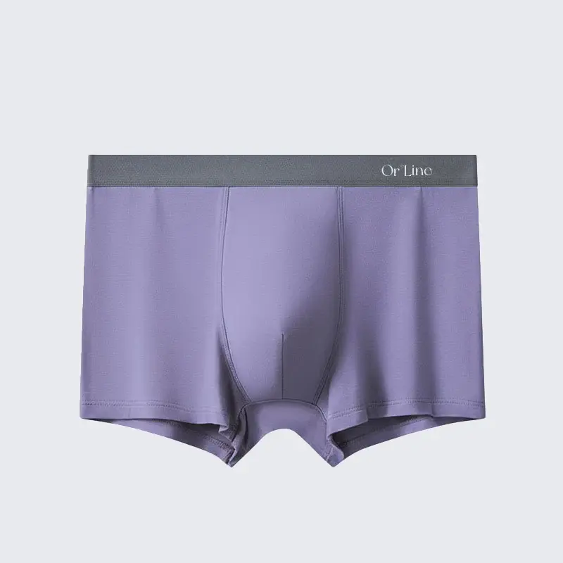 Plus Size Men's Modal Mid Rise Seamless Breathable Boxer Briefs