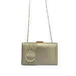 Clutch Bag With a Shiny Front Ring-VS-35