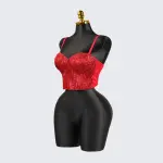 Glint Sequin & Bead-Embellished Camisole Corset Top
