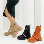 HALF BOOT MID HEELS B-44