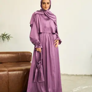 LILAC DREAM SATIN DRESS ISDAL