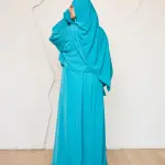 TURQUOISE CREPE DRESSY ISDAL