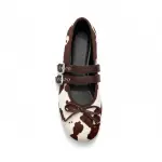Cowhide Buckle Ballet