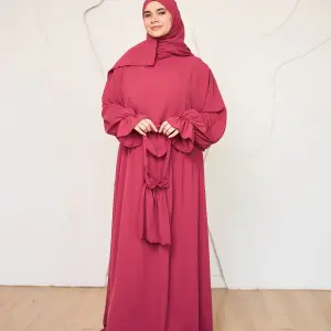 BRICK RED CREPE DRESSY ISDAL