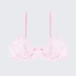 Sexy Mesh Embroidered See-Through Bra Thong Lingerie Set