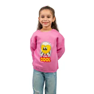 Pink Sweatshirt with “Stay Cool” Print 😎💗