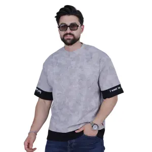 Grey and Black Oversize T-Shirt