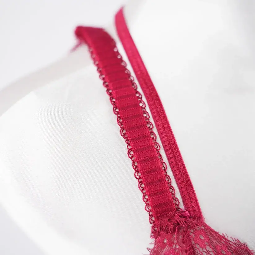 Sheer Fine Mesh Embroidered Babydoll Spaghetti Strap Lingerie