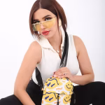 linen fabric Emoji Cross Bag