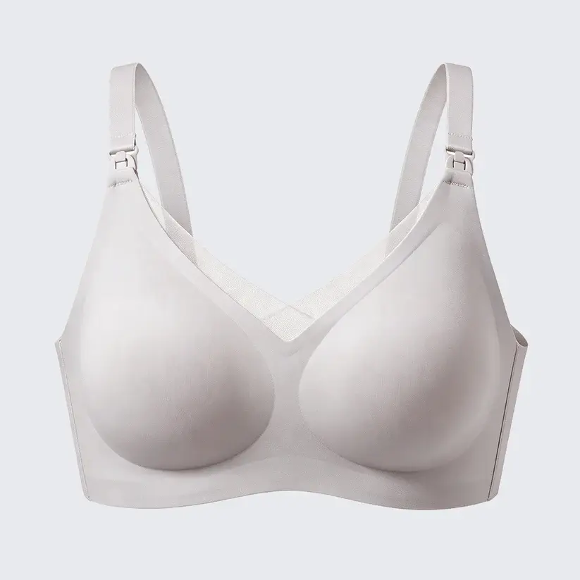 Seamless Front Clip Nursing Bra Wirefree Anti-Sagging Maternity Bralette