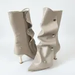 Modern Sculpted Folded Heel Boot B-51