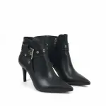 Boot Mid Heels Leather R-599