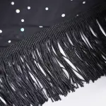 Sparkly Elegant Fringe Mesh Ruffled Sheer Nightwear Dress Lingerie