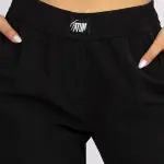 Slit Zipper Black Women's Pants