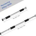 M D Stay Fit MD Exercise Bar for Home Entrance Gym 62-100cm Gym Exercise Bar Brain Exercise Fitness Adjustable Size