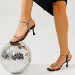 Mid Heel Sandal With Glitter Touch RS-602