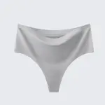 Women's Seamless Ice Silk Thong Underwear Leopard Print & Solid Color Panties