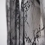 Black Lace Embroidery High Slit See-Through Seduction Negligee Panty Set