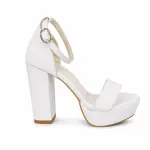 Elegant Glossy Block Heel Sandals C-129