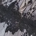 Black Lace Embroidery High Slit See-Through Seduction Negligee Panty Set