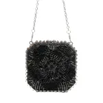 Camellia Floral Crystal-Embellished Evening Bag VS-63