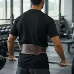 M D Stay Fit Leather weight lifting belt one