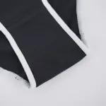 Plus Size Black White Color Block Low Rise Comfort Panty
