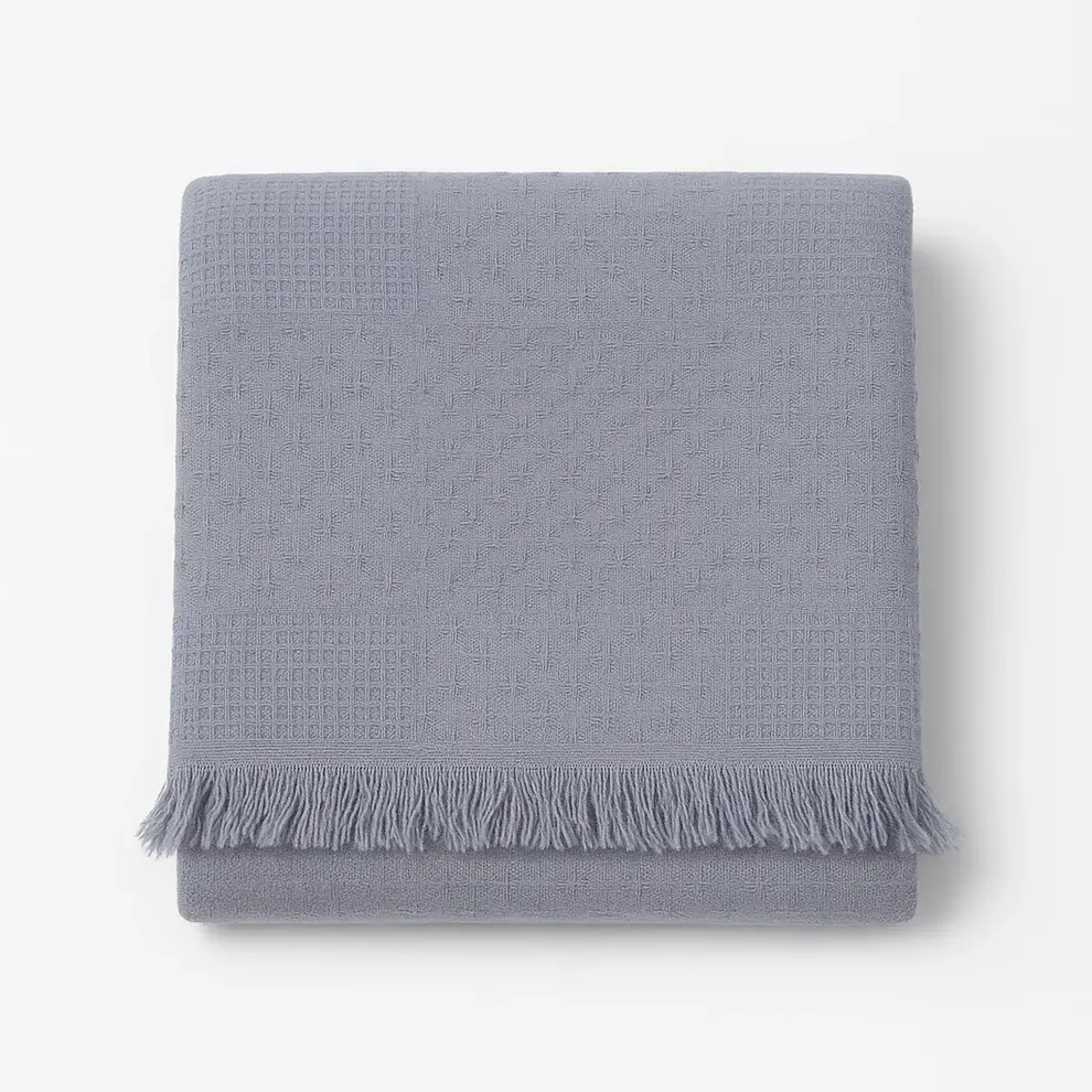Cozy Honeycomb Throw – Soft Cotton Blend