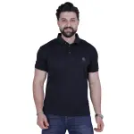 Black Pique Polo
