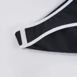 Plus Size Black White Color Block Low Rise Comfort Panty