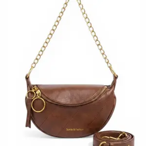 "Mira" Distressed Leather Gold Chain Bag BA-71
