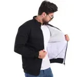 Black Biscuit Jacket with Fur Lining