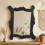 Handmade Flowing Black Frame Wall Mirror
