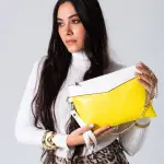 Metallic Texture Clutch-yellow