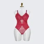 Plus Size Sexy Sheer Tummy Shaper Slimming Bodysuit