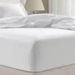 Luxury Satin Fitted Sheet – 400 TC Egyptian Cotton – White