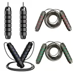 MD Stay Fit Professional Adjustable Jump Rope with Steel Wire Cable, Multiple Colours