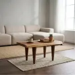 Boho-Style Solid Wood Table with Premium Rustic Design