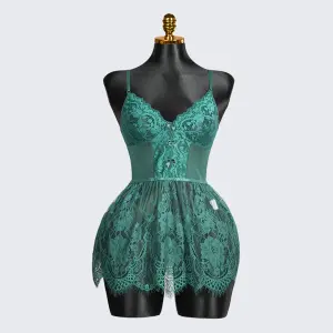 Spaghetti Strap Lace Babydoll Dress
