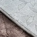 Square Velvet Rug - Gray
