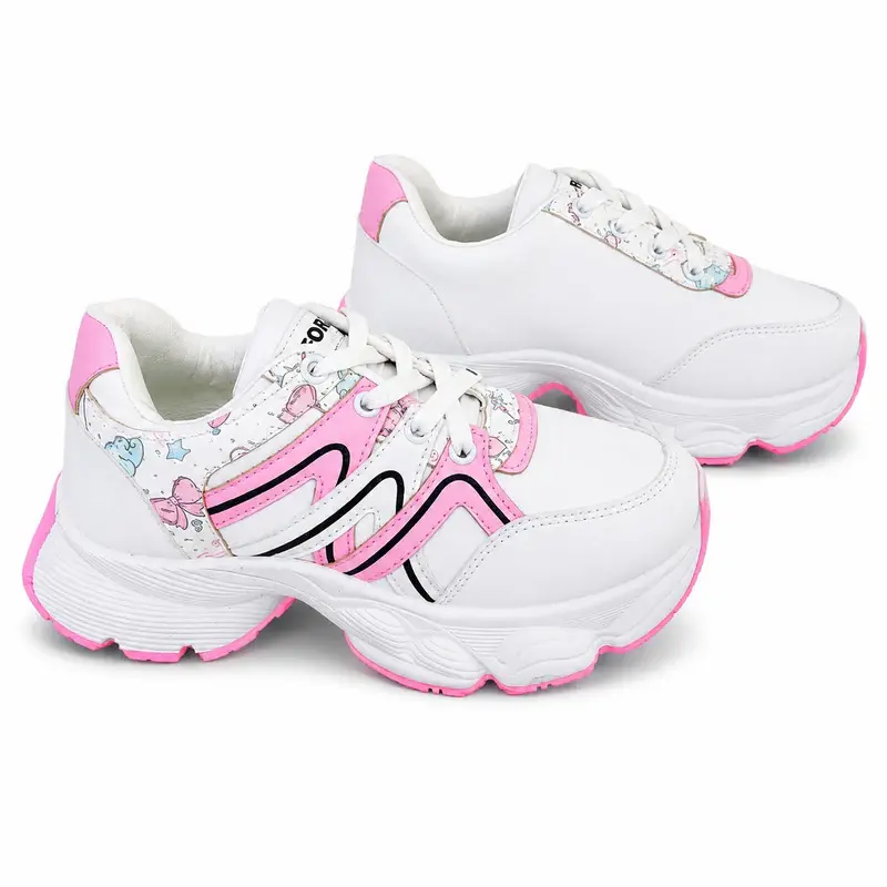 Casual Chunky Sneakers with Soft Graphics L-24