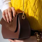 Asymmetric Flap Crossbody-brown