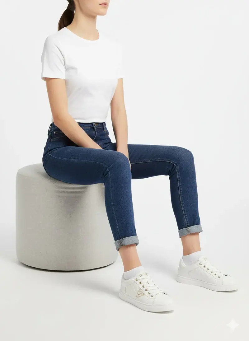 Flat sneakers from the distinctive designs of Guess GS-1