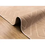 Elite Jacquard Corridor Carpet Geometric Pattern (Beige)