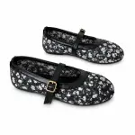 Floral Embroidered Lace Ballerina Flats BN-63