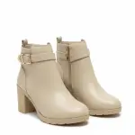 Elegant Ankle Boot with Gold Buckle B-63